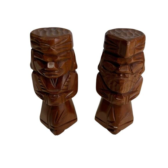 AINU Wood Statue Japanese Doll Folk Hokkaido Figure Hand Carved size 7 inches - Picture 4 of 10